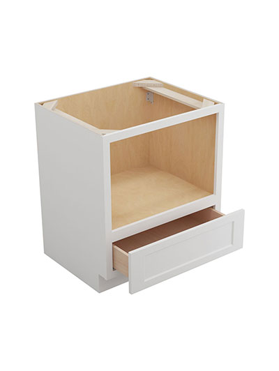WS-BMW30: Shaker White 30″ Base Microwave Cabinet
