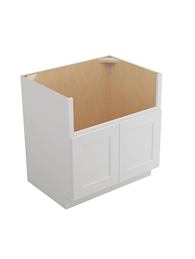 Shaker White Fsb36 Farm Sink Base Cabinet Closed