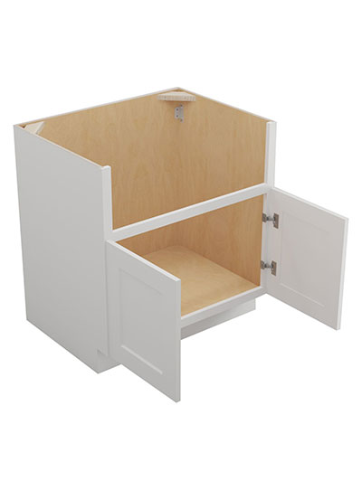 WS-FSB36: Shaker White 36″ Farm Sink Base Cabinet