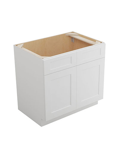 Shaker White Sb36 Sink Base Cabinet Closed