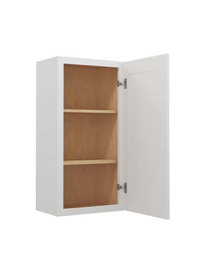 WS-W1836: Shaker White 18″ Single Door 36″ High Wall Cabinet