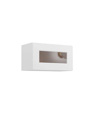 Shaker White W2112gd Glass Door Wall Stacker Cabinet Closed