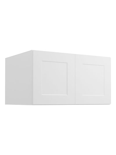 Shaker White W331824 Wall Refrigerator Cabinet Closed
