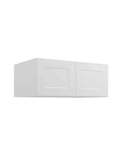 Shaker White W361524 Wall Refrigerator Cabinet Closed
