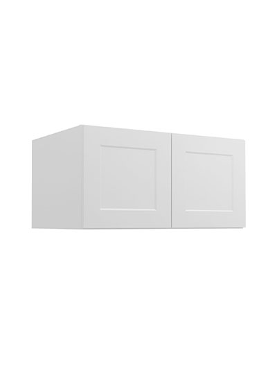 Shaker White W361824 Wall Refrigerator Cabinet Closed