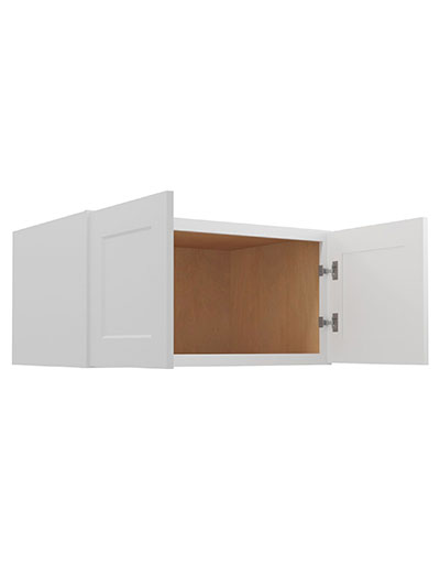 WS-W361824: Shaker White 36″ Wall Refrigerator Cabinets 18″ H (24″ Deep)