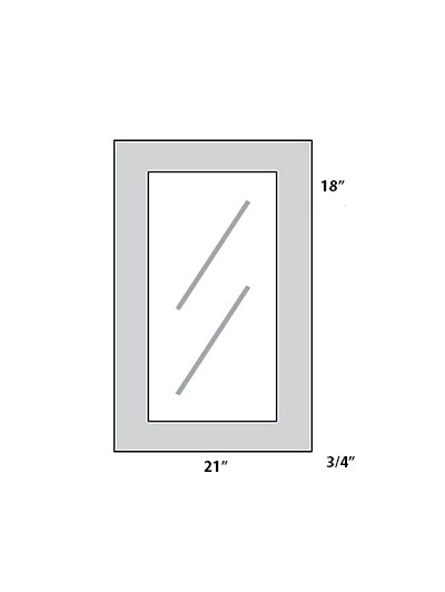 Weston Shaker 21×18 Glass Door