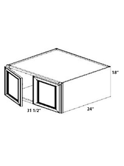 Unfinished Shaker 31.5x18x24 Wall Refrigerator Cabinet