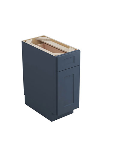 Oceana Blue Shaker B09 Single Drawer Single Door Base Cabinet Closed