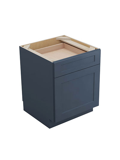 Oceana Blue Shaker B21 Single Drawer Single Door Base Cabinet Closed