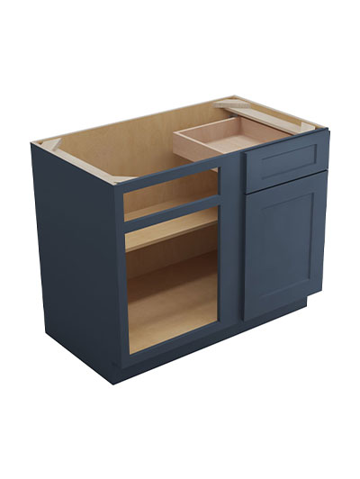 Oceana Blue Shaker Bbc42 Base Blind Corner Cabinet Closed