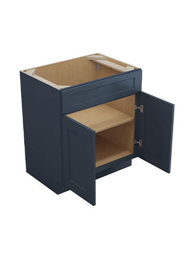 Oceana Blue Shaker 30″ Double Door Vanity Sink Base