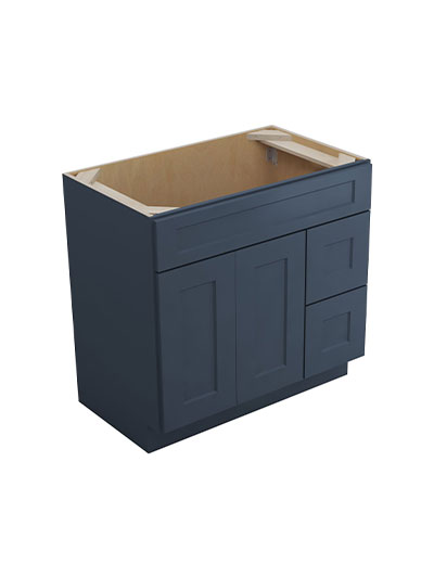 Oceana Blue Shaker Fa3621dr Double Right Door Vanity Sink Base Closed