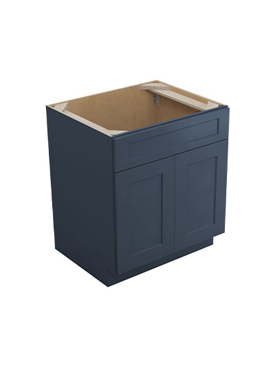 Oceana Blue Shaker Sb30 Double Door Sink Base Cabinet Closed