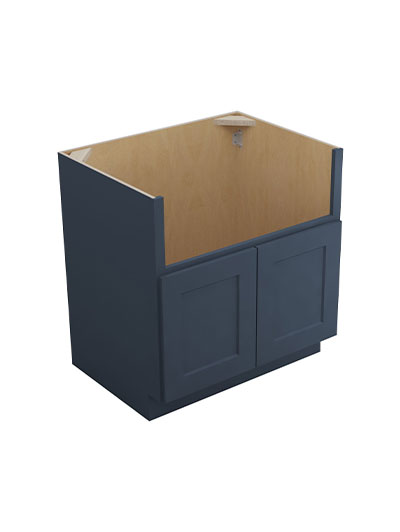 Oceana Blue Shaker Sb36 S Farm Sink Base Cabinet Closed