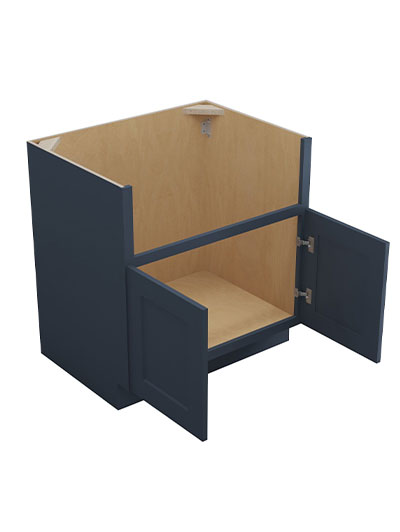 Oceana Blue Shaker 36″ Farm Sink Base Cabinet