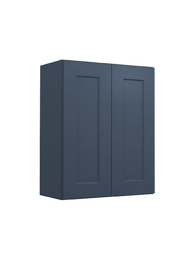 Oceana Blue Shaker W2430 Double Door Wall Cabinet Closed