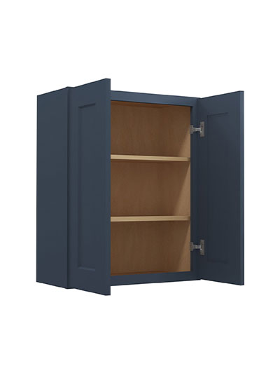 Oceana Blue Shaker 24×30 Double Door Wall Cabinet