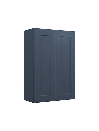 Oceana Blue Shaker W2436 Double Door Wall Cabinet Closed