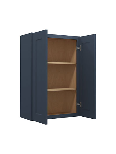 Oceana Blue Shaker 24×36 Double Door Wall Cabinet