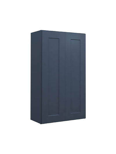 Oceana Blue Shaker W2442 Double Door Wall Cabinet Closed