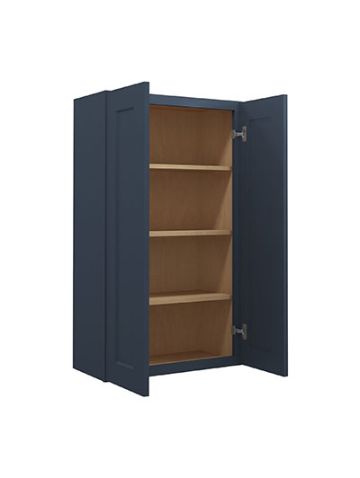 Oceana Blue Shaker 24×42 Double Door Wall Cabinet