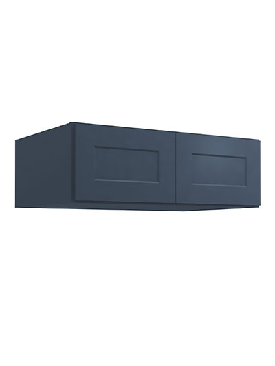 Oceana Blue Shaker W361224 Wall Refrigerator Cabinet Closed