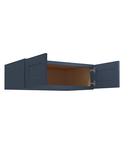 Oceana Blue Shaker 36x12x24 Wall Refrigerator Cabinet