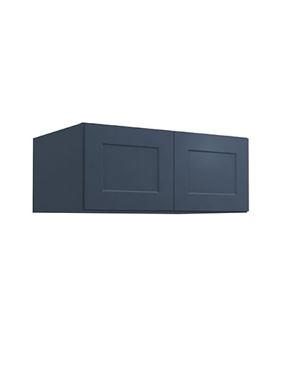 Oceana Blue Shaker W361524 Wall Refrigerator Cabinet Closed