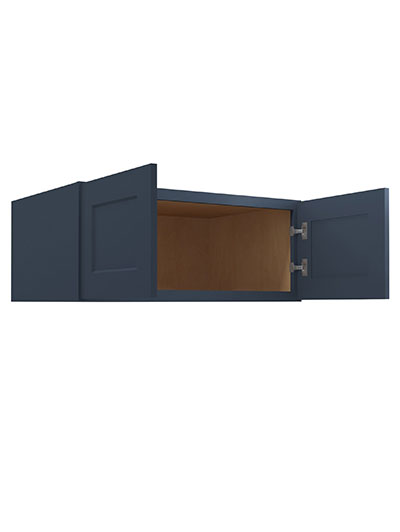Oceana Blue Shaker 36x15x24 Wall Refrigerator Cabinet
