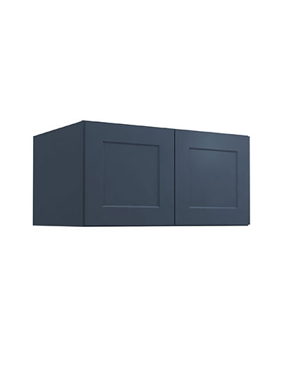 Oceana Blue Shaker W361824 Wall Refrigerator Cabinet Closed