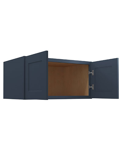 Oceana Blue Shaker 36x18x24 Wall Refrigerator Cabinet