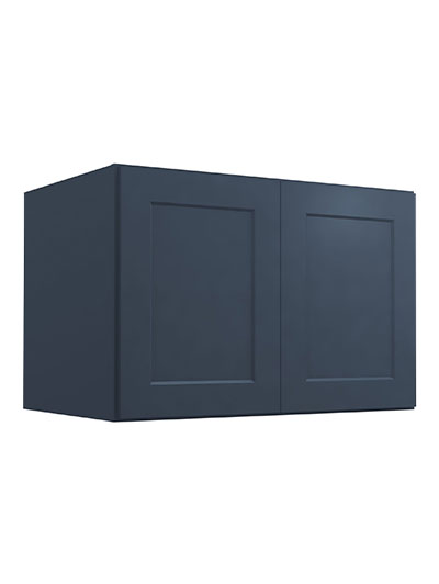 Oceana Blue Shaker W362424 Wall Refrigerator Cabinet Closed