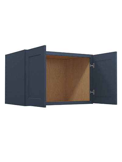 Oceana Blue Shaker 36x24x24 Wall Refrigerator Cabinet