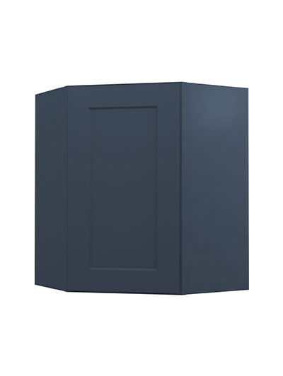 Oceana Blue Shaker Wdc2430 Wall Diagonal Corner Cabinet Closed