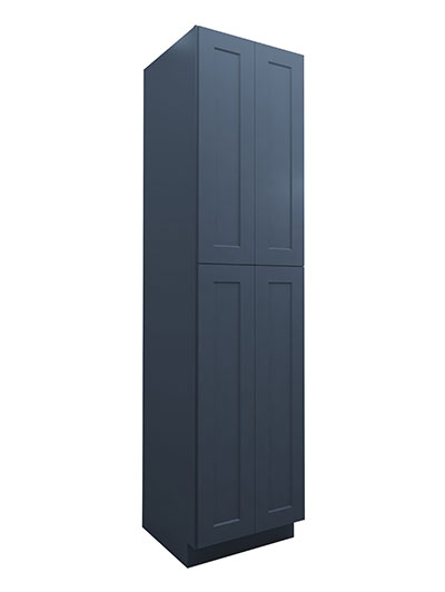 Oceana Blue Shaker Wp2496 Double Door Tall Pantry Cabinet Closed