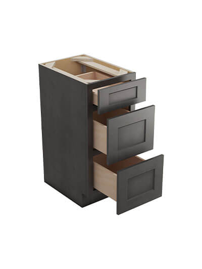 SCN-3VDB15: Shaker Cinder 15″ Vanity Drawer Base