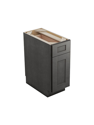 Shaker Cinder B12 Single Drawer Single Door Base Cabinet Closed