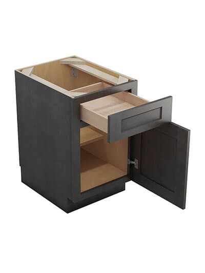 SCN-B18: Shaker Cinder 18″ Single Drawer Single Door Base Cabinet