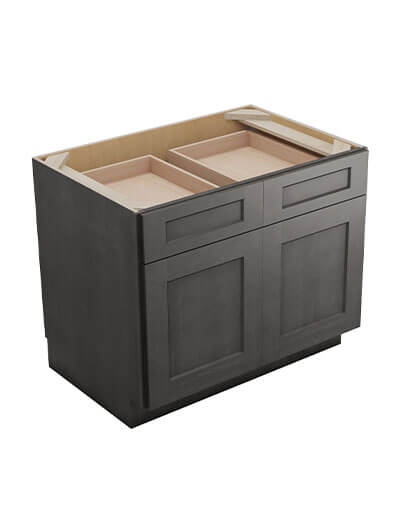 Shaker Cinder B33 Double Door Double Drawer Cabinet Closed