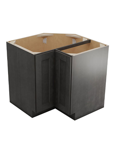 Shaker Cinder Ber36 Base Easy Reach Corner Cabinet Closed