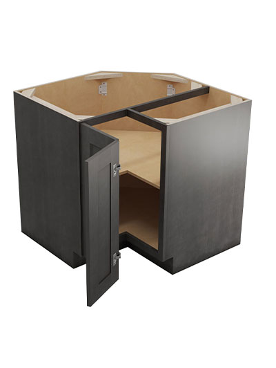 SCN-BER36: Shaker Cinder 36″ Base Easy Reach Corner Cabinet