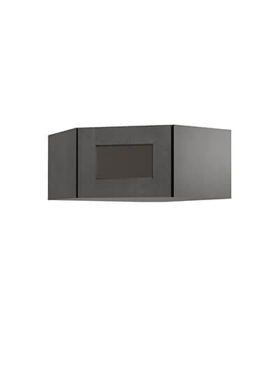 Shaker Cinder Dcw2412gd Glass Door Diagonal Wall Stacker Cabinet Closed