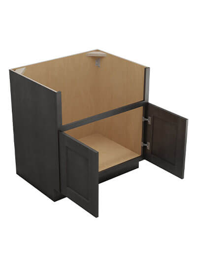 SCN-FSB36: Shaker Cinder 36″ Farm Sink Base Cabinet