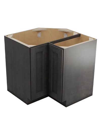 Shaker Cinder Lsb36 Lasy Susan Corner Base Cabinet Closed