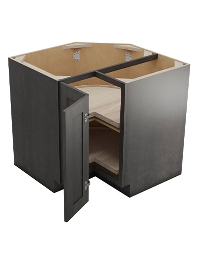 SCN-LSB36: Shaker Cinder 36″ Lazy Susan Corner Base Cabinet