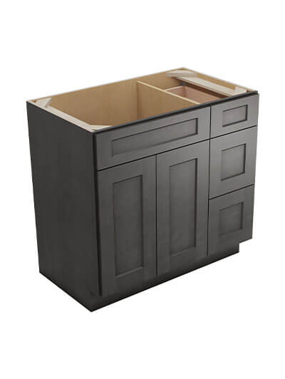 Shaker Cinder V3621dr Vanity Combo Base Closed
