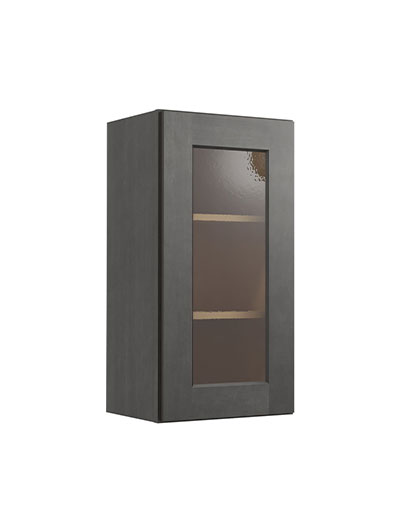 Shaker Cinder W1530gd Glass Door Wall Cabinet Closed