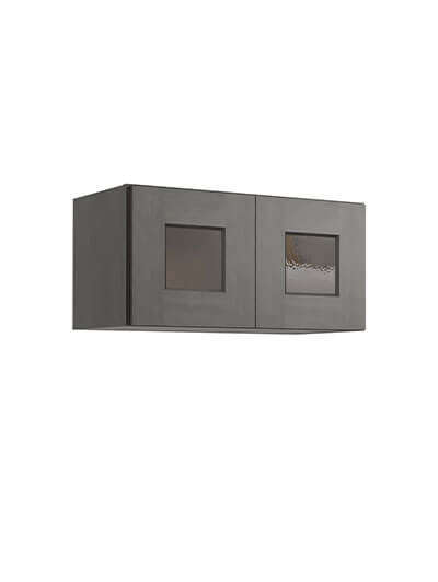 Shaker Cinder W2412gd Glass Door Wall Stacker Cabinet Closed