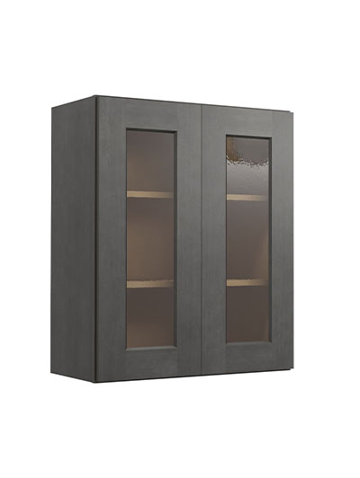 Shaker Cinder W2430gd Glass Door Wall Cabinet Closed